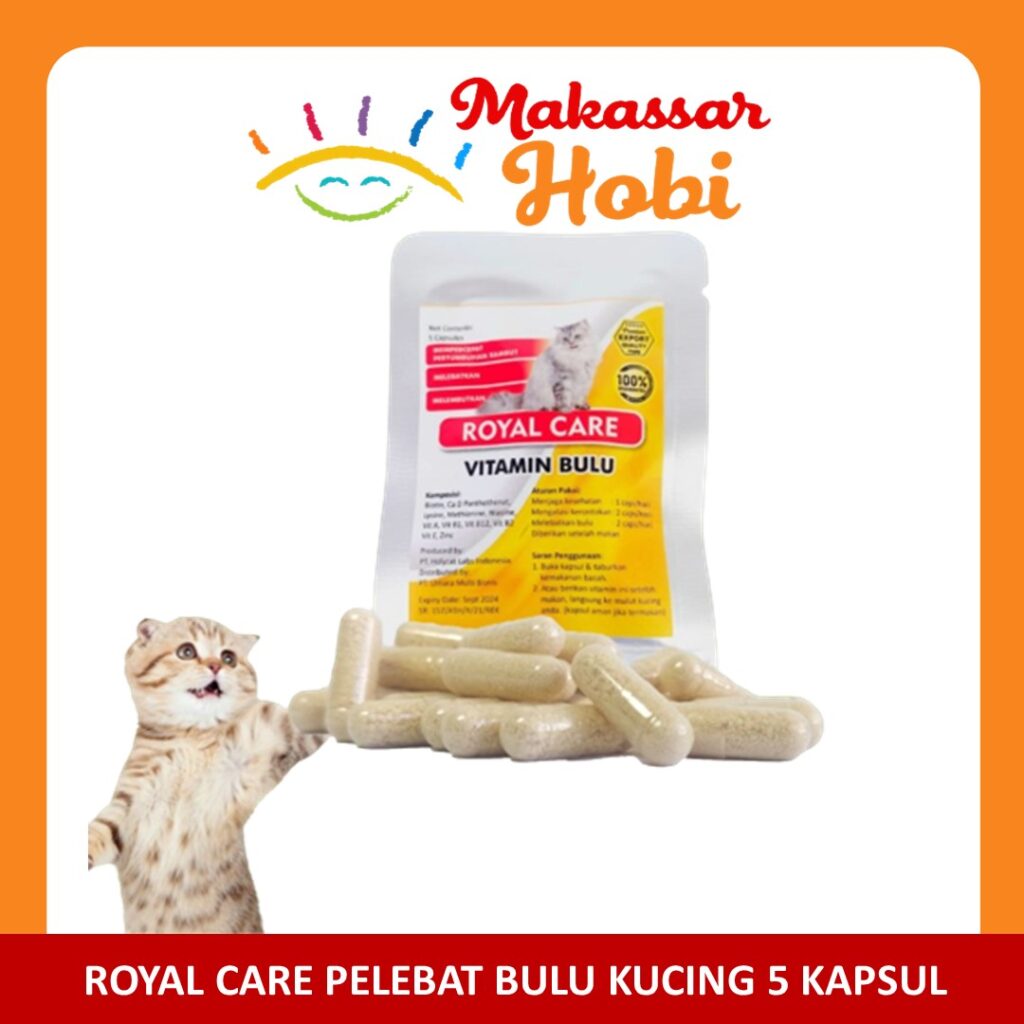 Jual Royal Care Vitamin Bulu Kucing Pelebat Penumbuh Anti Bulu Rontok