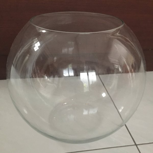 Jual Aquarium Bulat Fish Bowl 10 Liter Luna C1 Toples Akuarium Ikan Undian Makassar Hobi