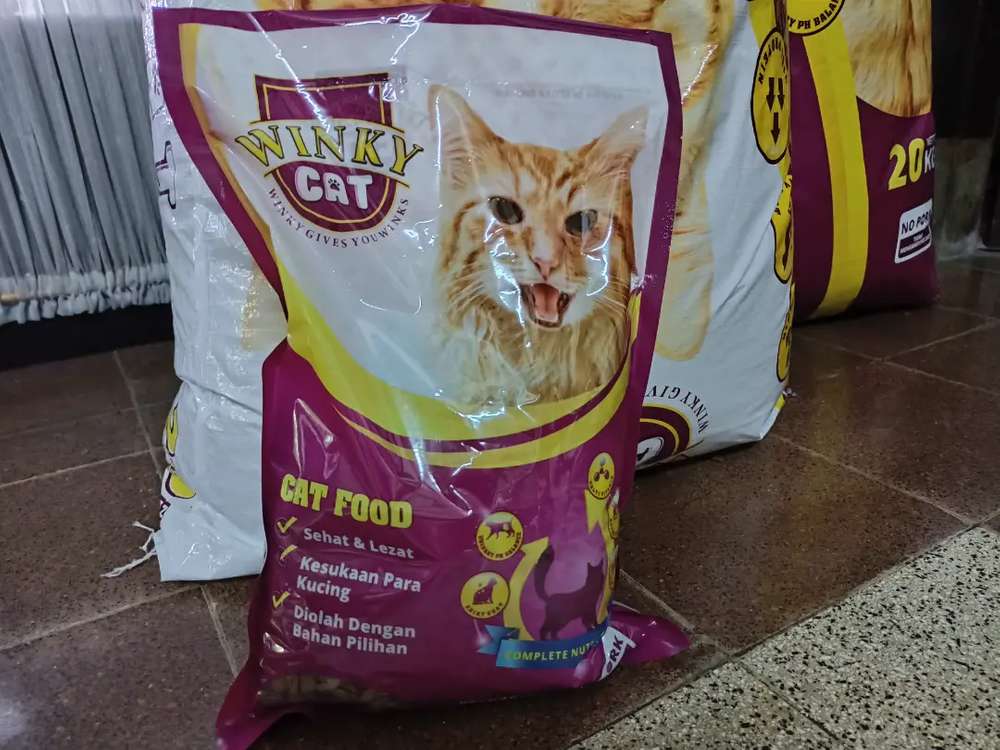 Jual Makanan Kucing Winky Cat Food 20kg 20 Kg Pakan Bolt Dry Catfood Murah Makassar Hobi