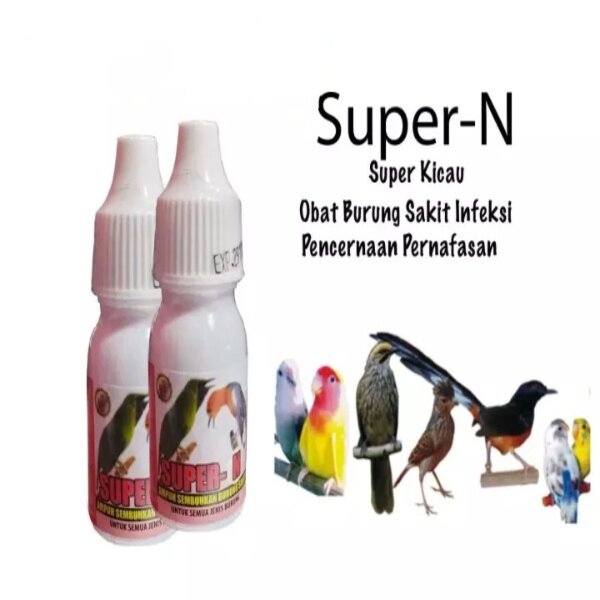 Jual Super-N Super Kicau Obat Burung Sakit Infeksi Pencernaan Diare Vitamin  - Makassar Hobi