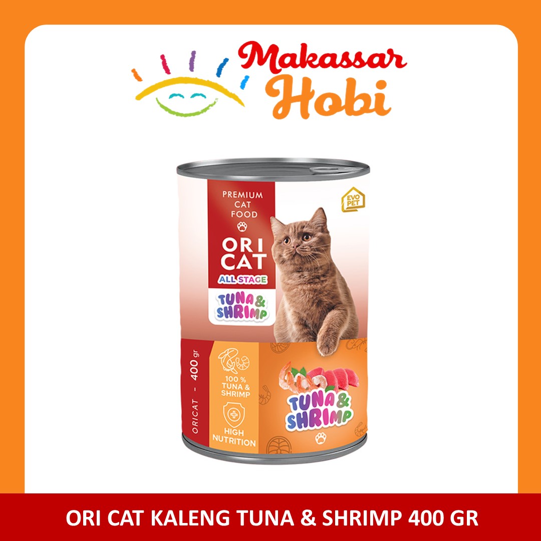 Ori Cat Kaleng 400gr Tuna Shrimp Makanan Basah Kucing Oricat Adult Kitten Wet Food